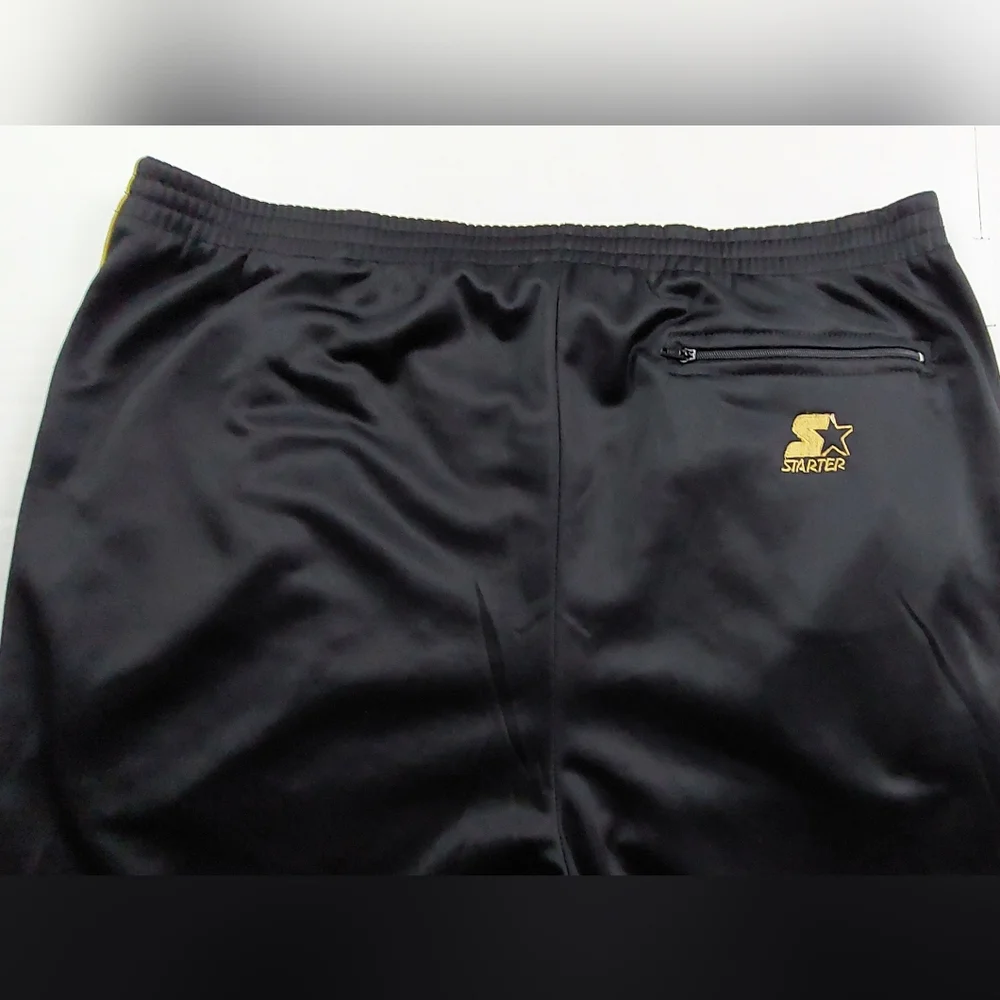 VTG Starter NFL New Orleans Saints Track Pants Mens 35x30 Black Elastic Waist